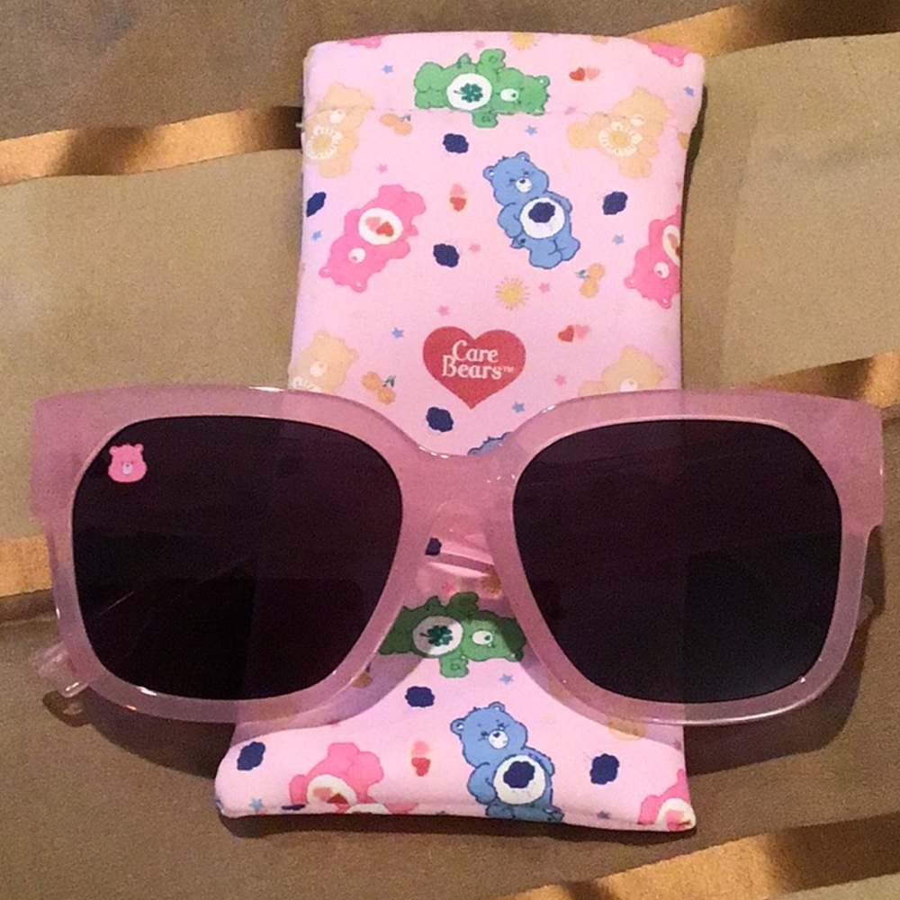 Care Bears Pink Sunglasses NWOT with case - Picture 2 of 3